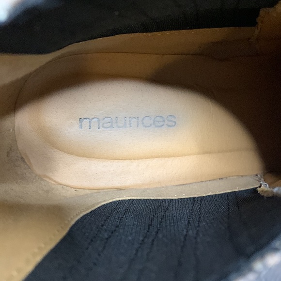 Maurices | Snakeskin Ankle Booties | Brown Healed Low Boots Size 8 Fall Fashion - Picture 8 of 12